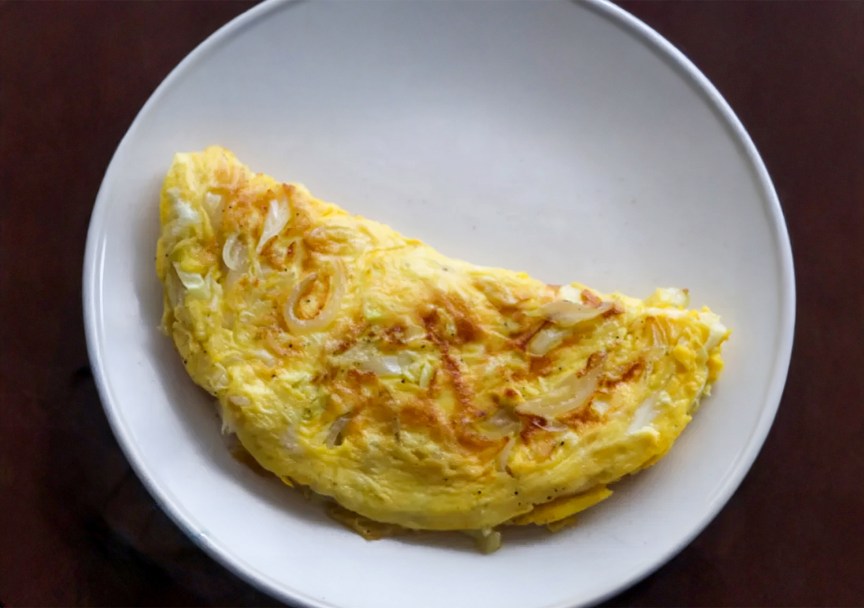 Cabbage/Onion Omelet