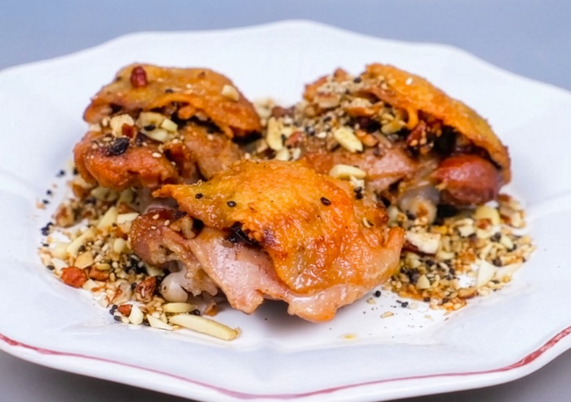 Keto dukkah nut spice chicken