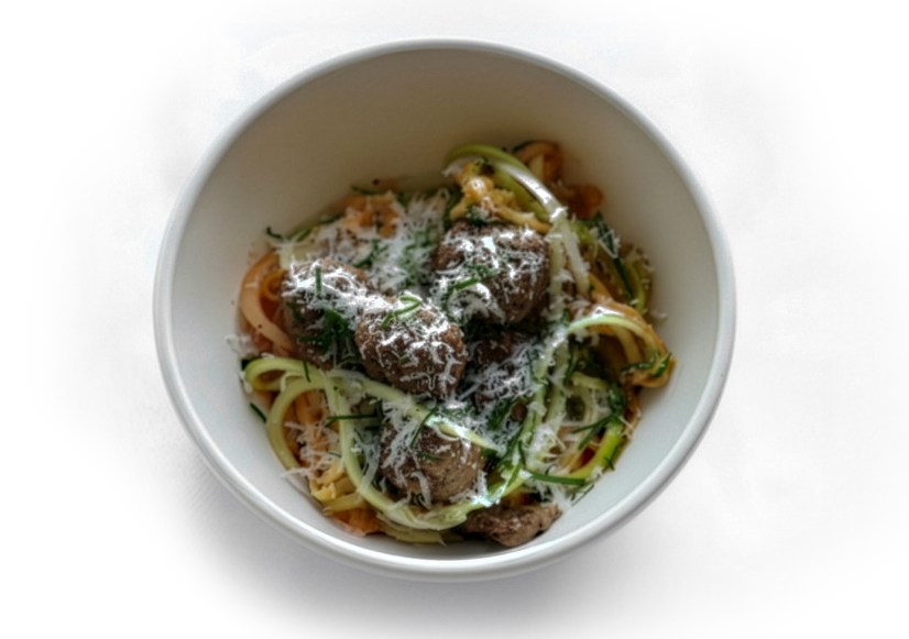 Meatballs and zoodles