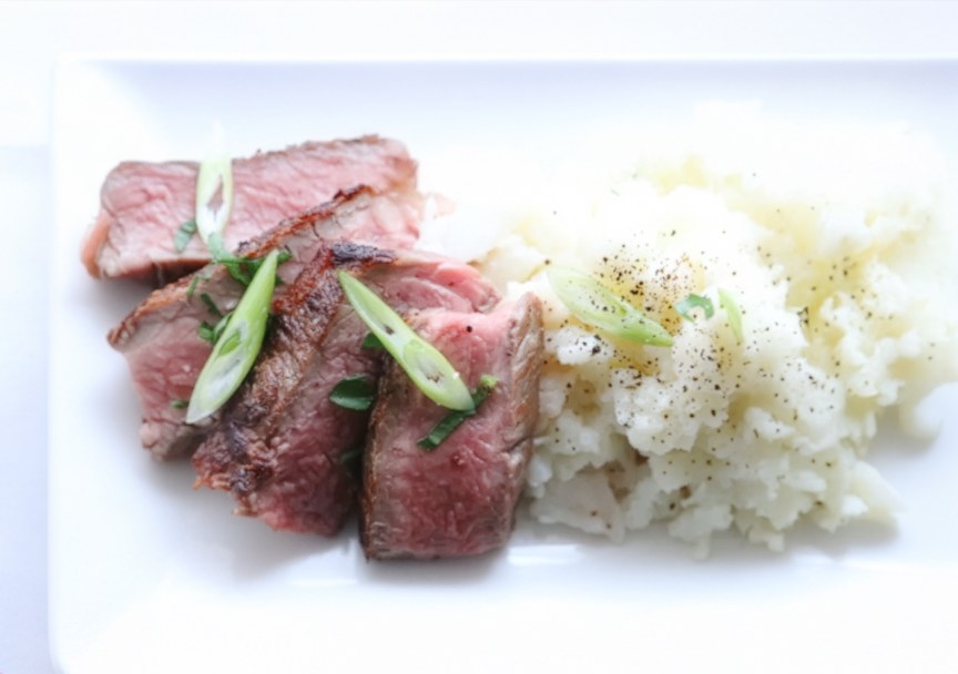Steak and Mashed Cauliflower