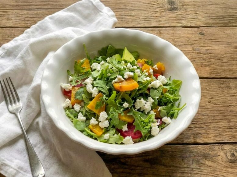 Keto Feta and Golden Beet Salad