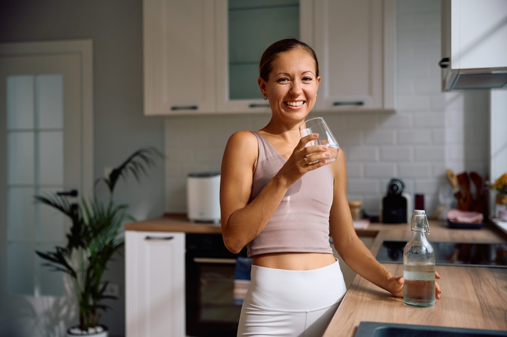 Woman drinking water