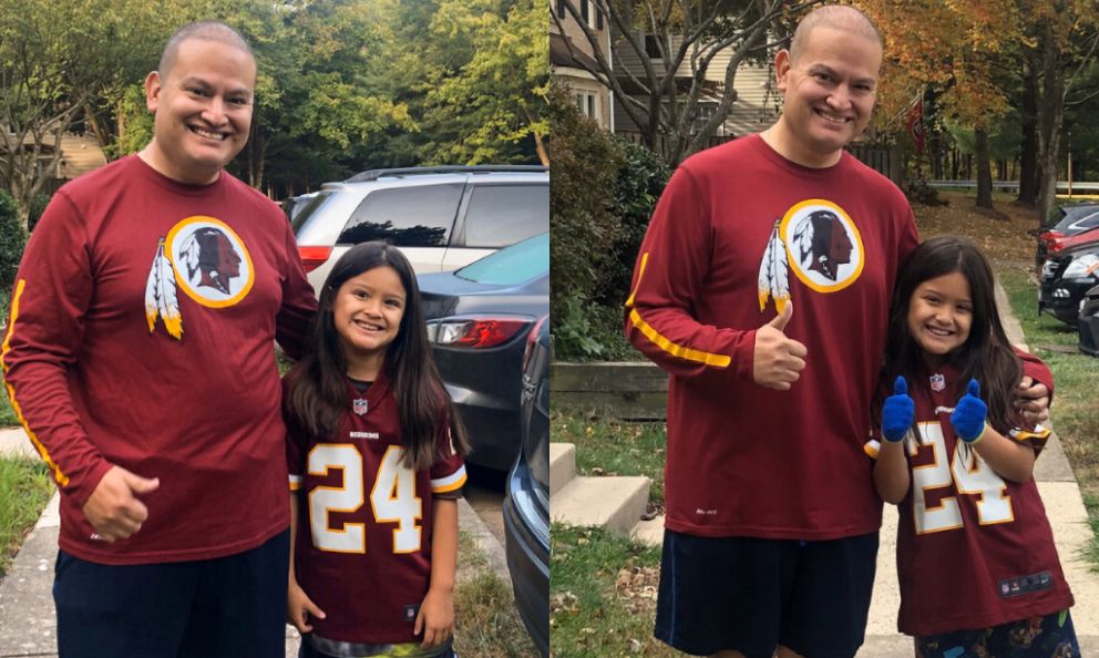 Before and after image of Michael Chauca