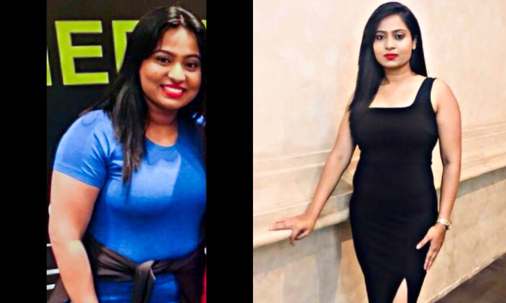 Before and after image of Lalitha Naidu