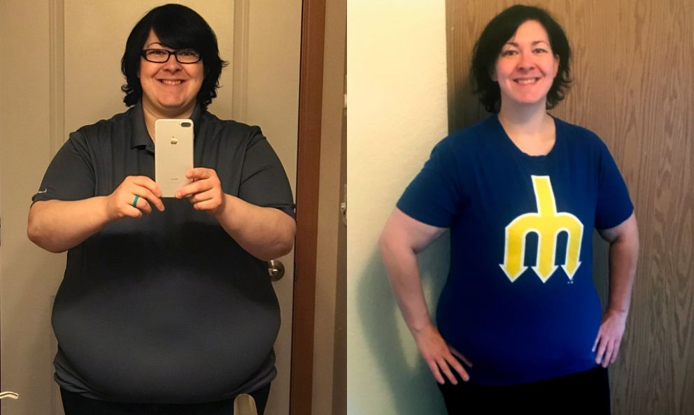 Before and after image of Bridget Mixon