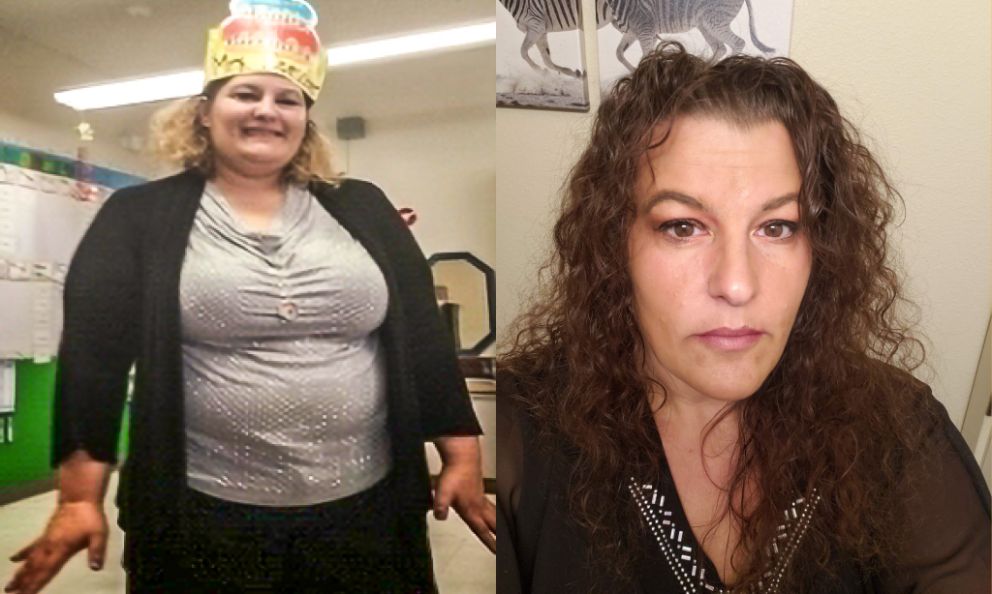 Before and after image of Angela Rozewski