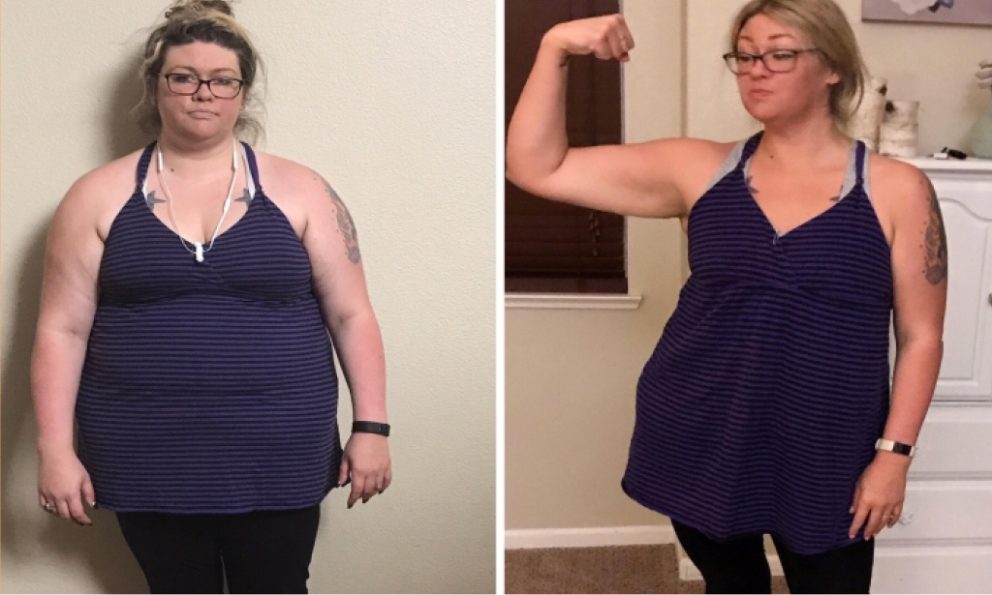 Before and after image of Carissa Kelly