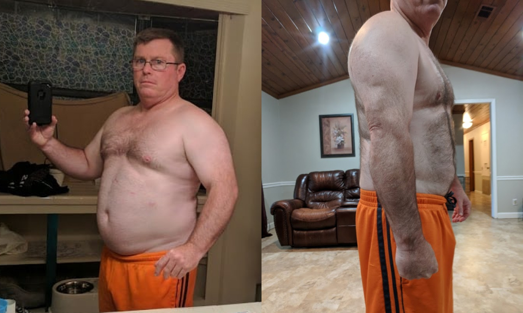 Before and after image of Mike Smith