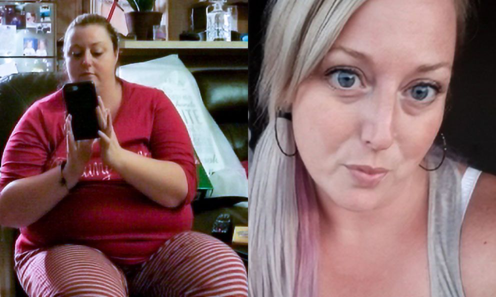 Before and after image of April MacLean