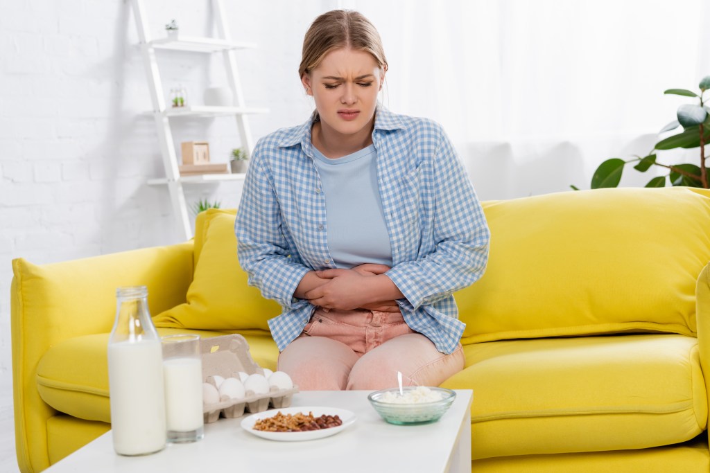 Woman with food intolerance&nbsp;