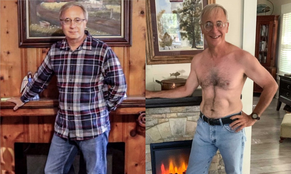 Before and after image of Christopher Mitchell