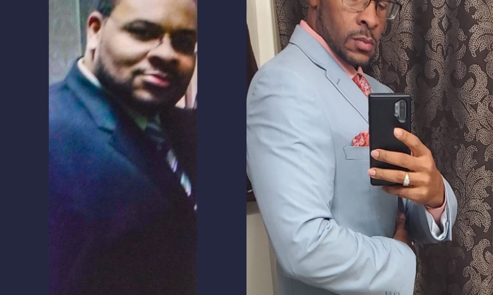 Before and after image of Michael Brice