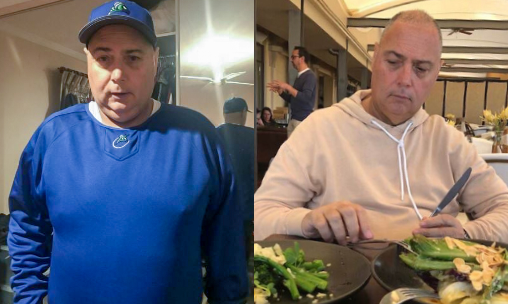 Before and after image of Andrew Dunn