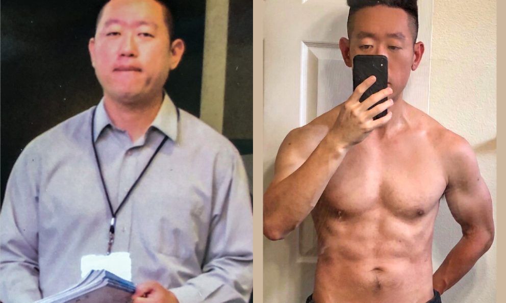 Before and after image of Kenny Hong