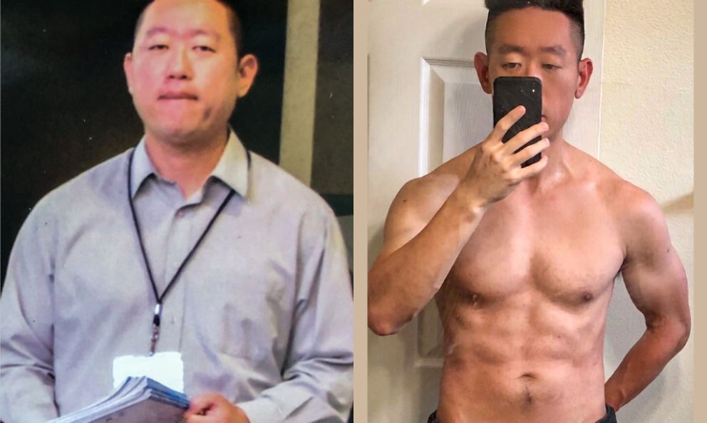 Before and after image of Kenny Hong