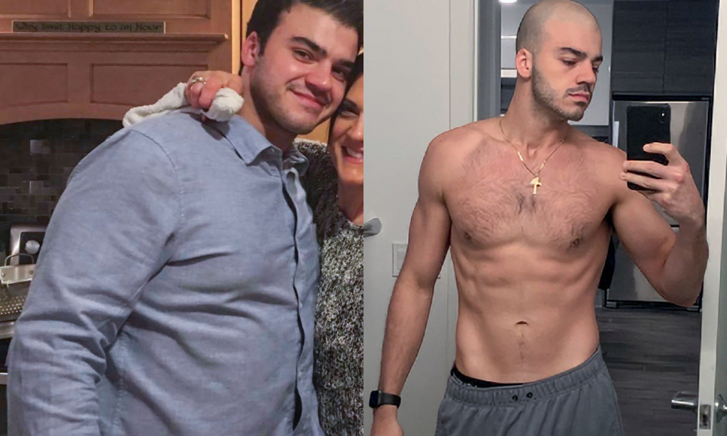 Before and after image of Carmine DiCesare