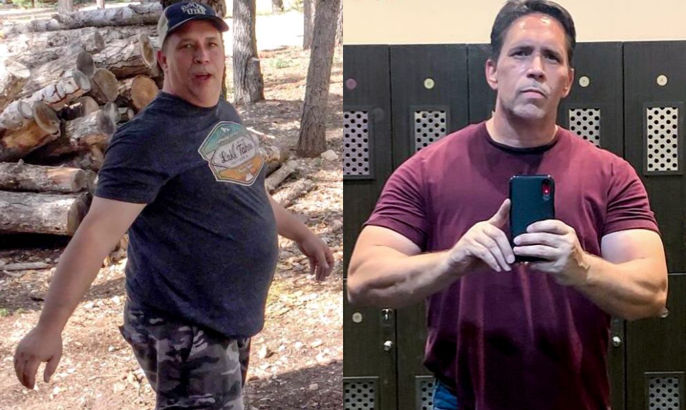 Before and after image of Chris Hunt