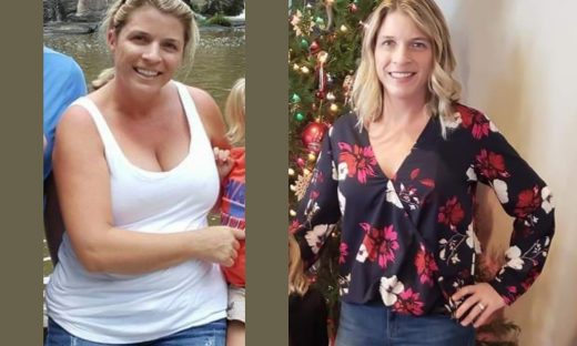 Before and after image of Amanda Wuelfing