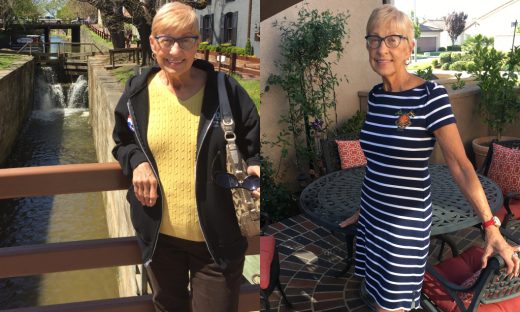 Before and after image of Sharon Geiser