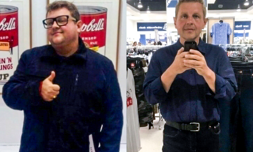 Before and after image of George Dewitte