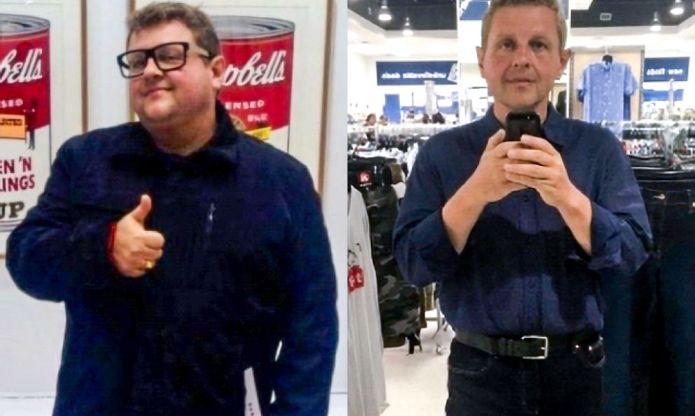 Before and after image of George Dewitte