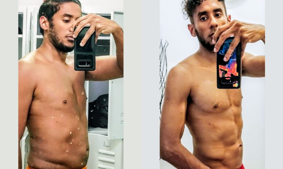Before and after image of Luis Duran