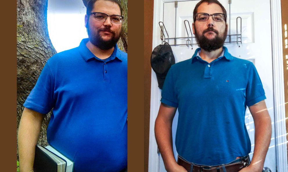 Before and after image of Jared Lowe