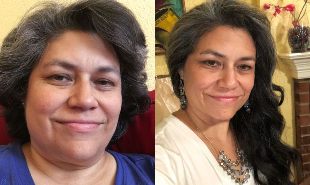 Before and after image of Ruth Garcia