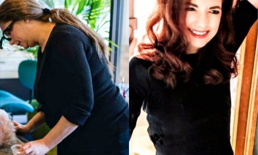 Before and after image of Kim Brown