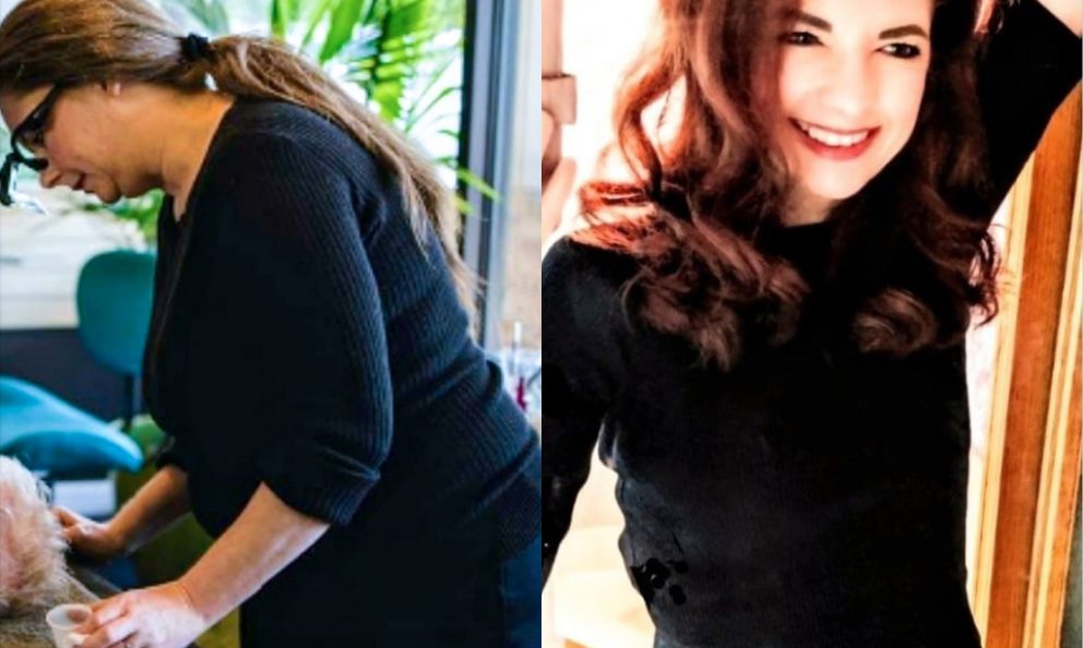 Before and after image of Kim Brown