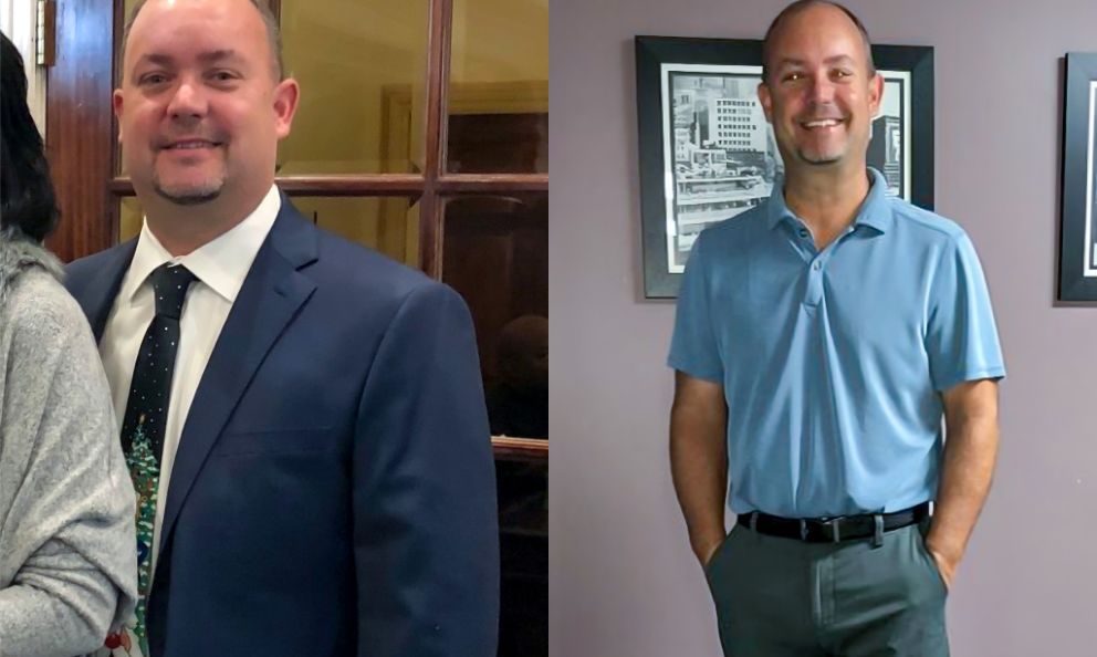 Before and after image of Mark Nichols