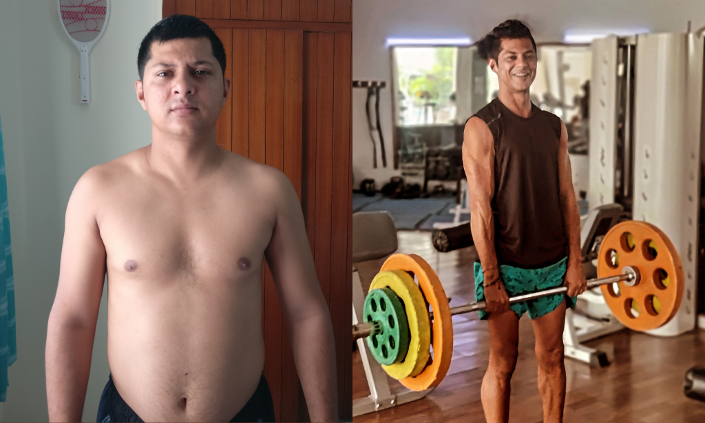 Before and after image of Rohit Sati