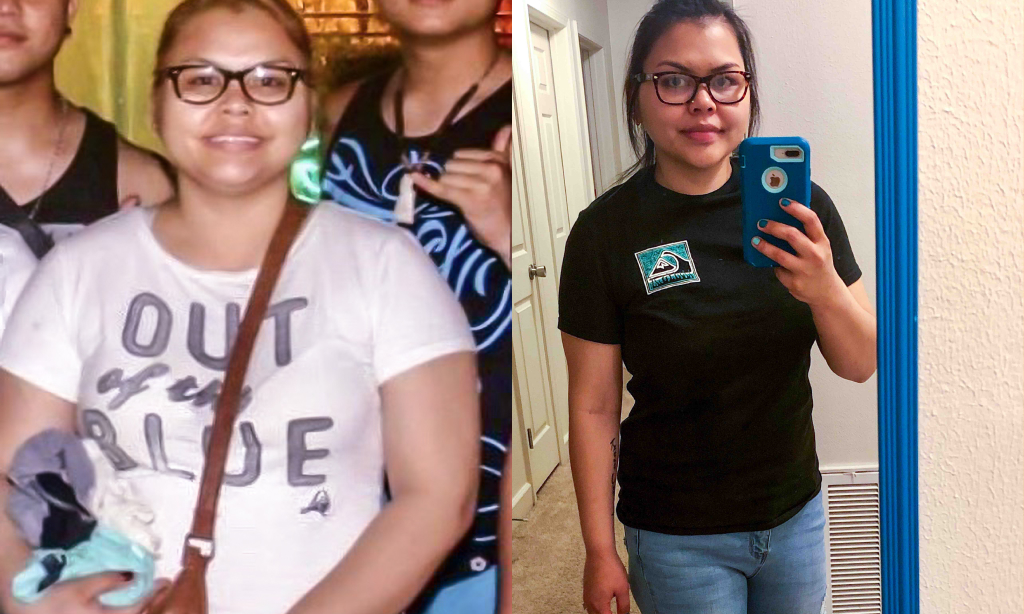 Before and after images of Maricel King