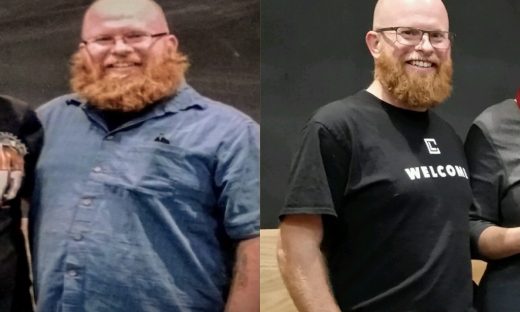 Before and after image of Jason Benkendorf