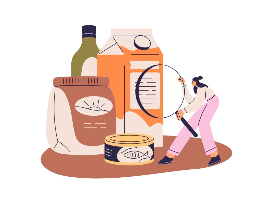 Reading label illustration