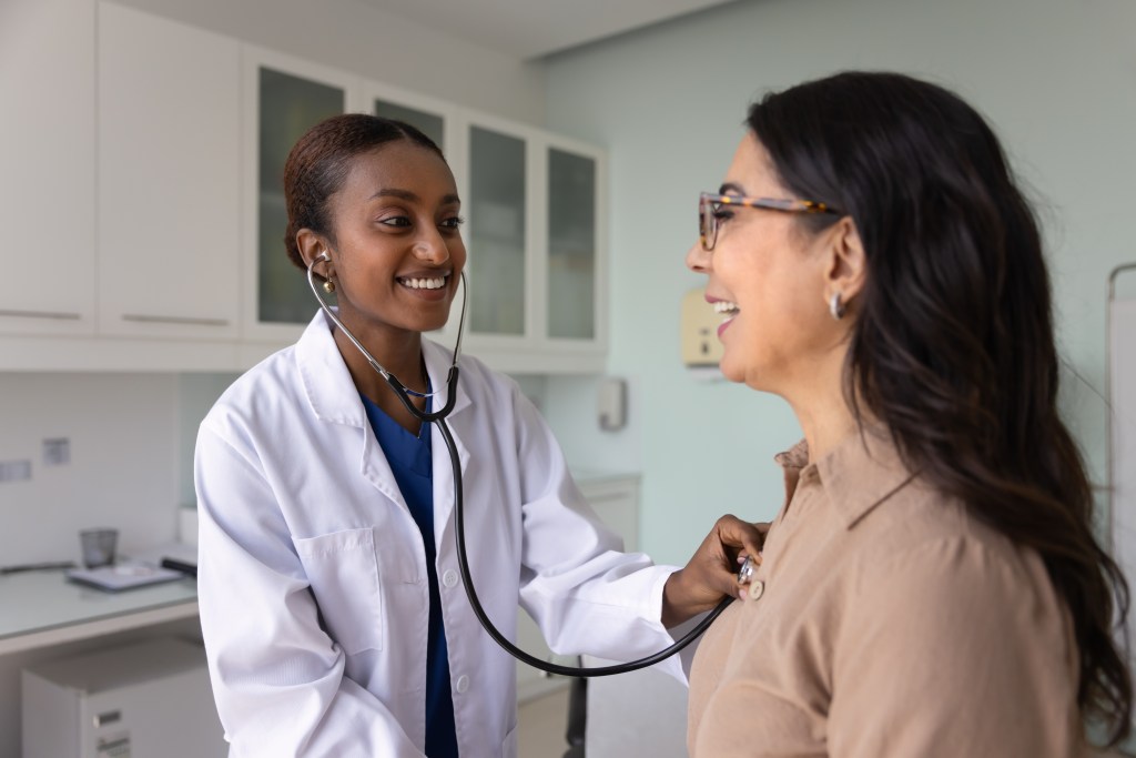 Women speaking to her doctor