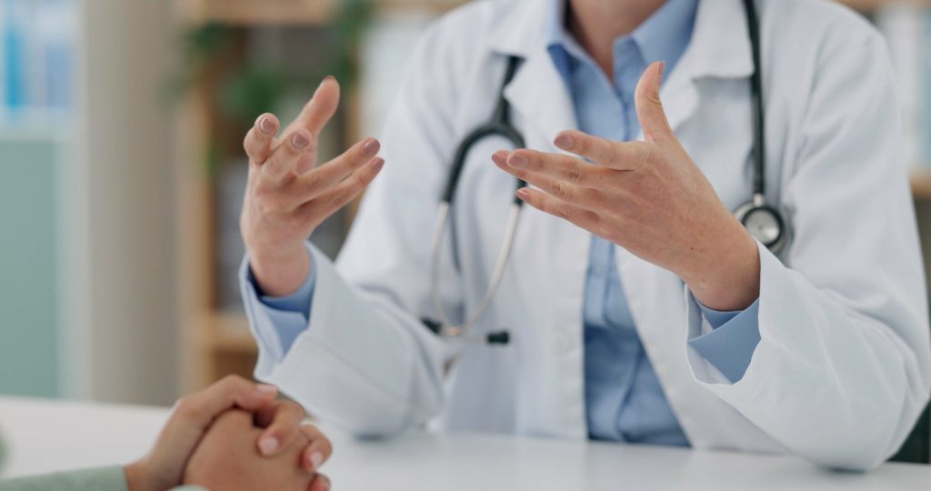 Speaking with a doctor