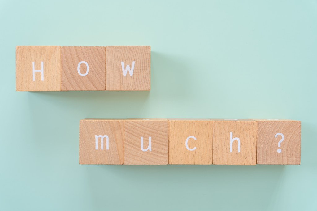 How much written on blocks