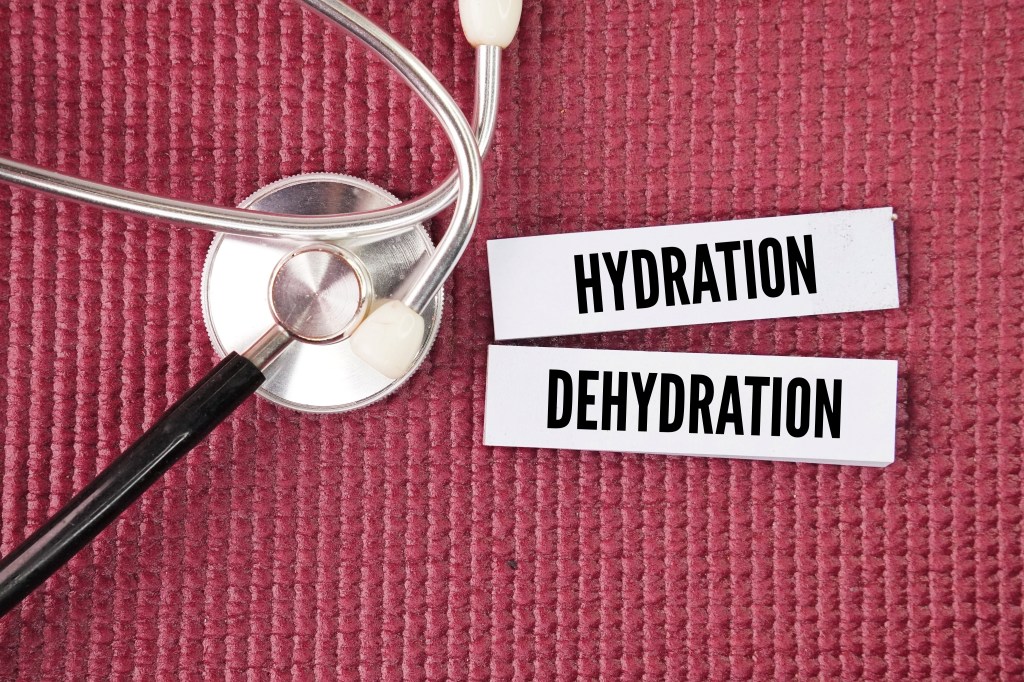 Hydration or dehydration with a stethoscope