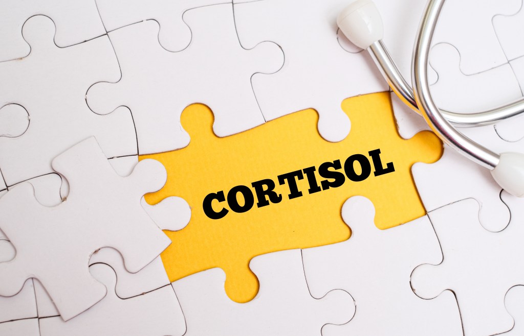 Puzzle with puzzle piece removed to reveal cortisol