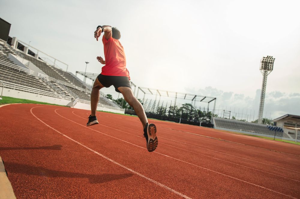 Athlete running