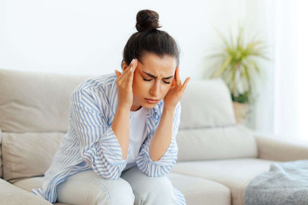 Woman with headaches 