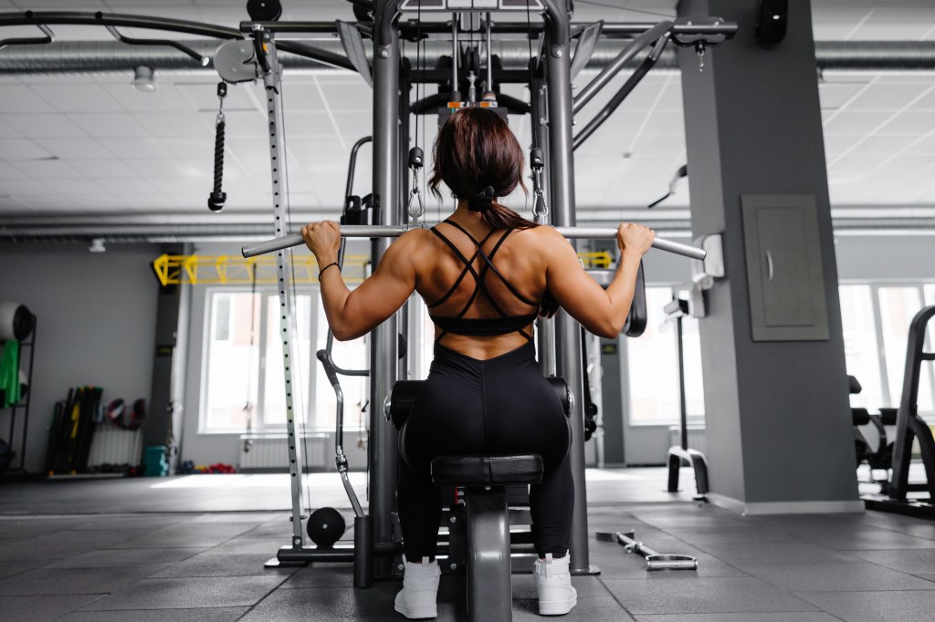 Woman strength training

