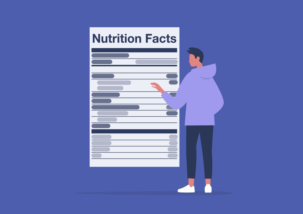 Nutrition facts label 