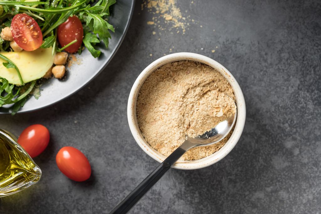 Nutritional yeast in a bowl