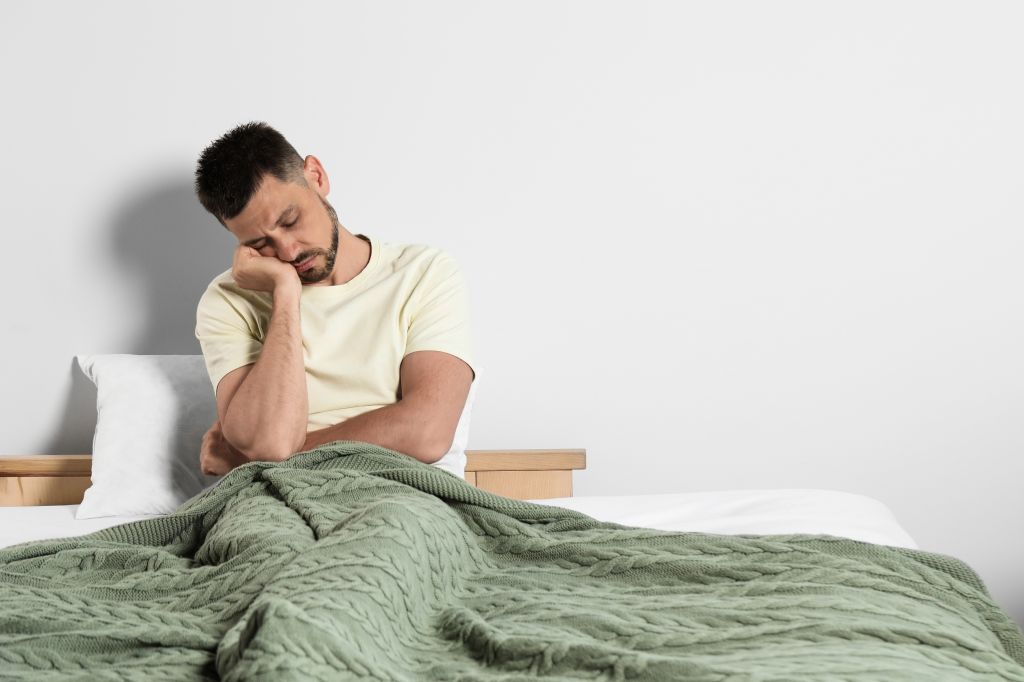Sleep-deprived man