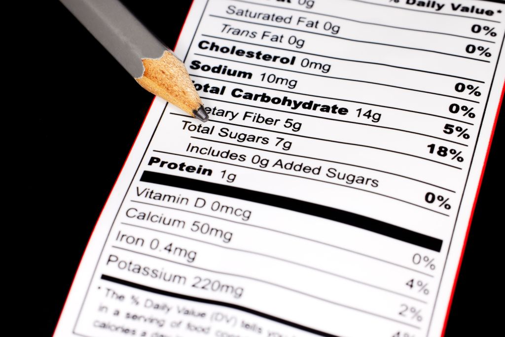 Tracking carbs from nutrition facts