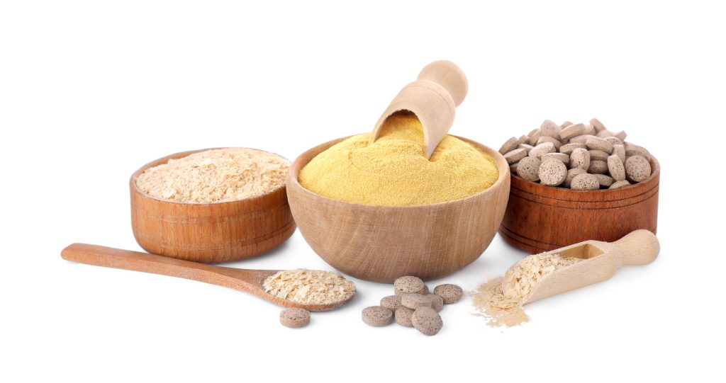 Different forms of nutritional yeast