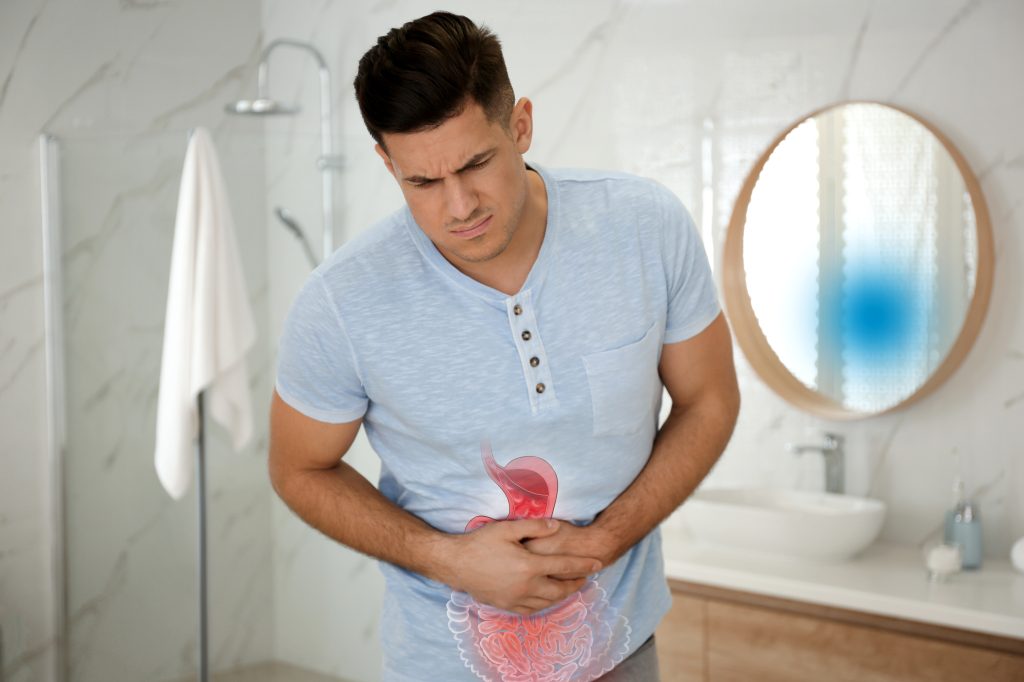 Man with abdominal pain