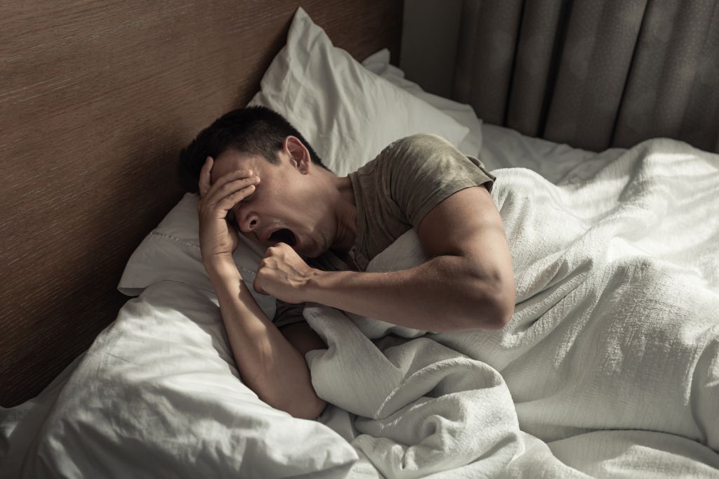 Man suffering from insomnia
